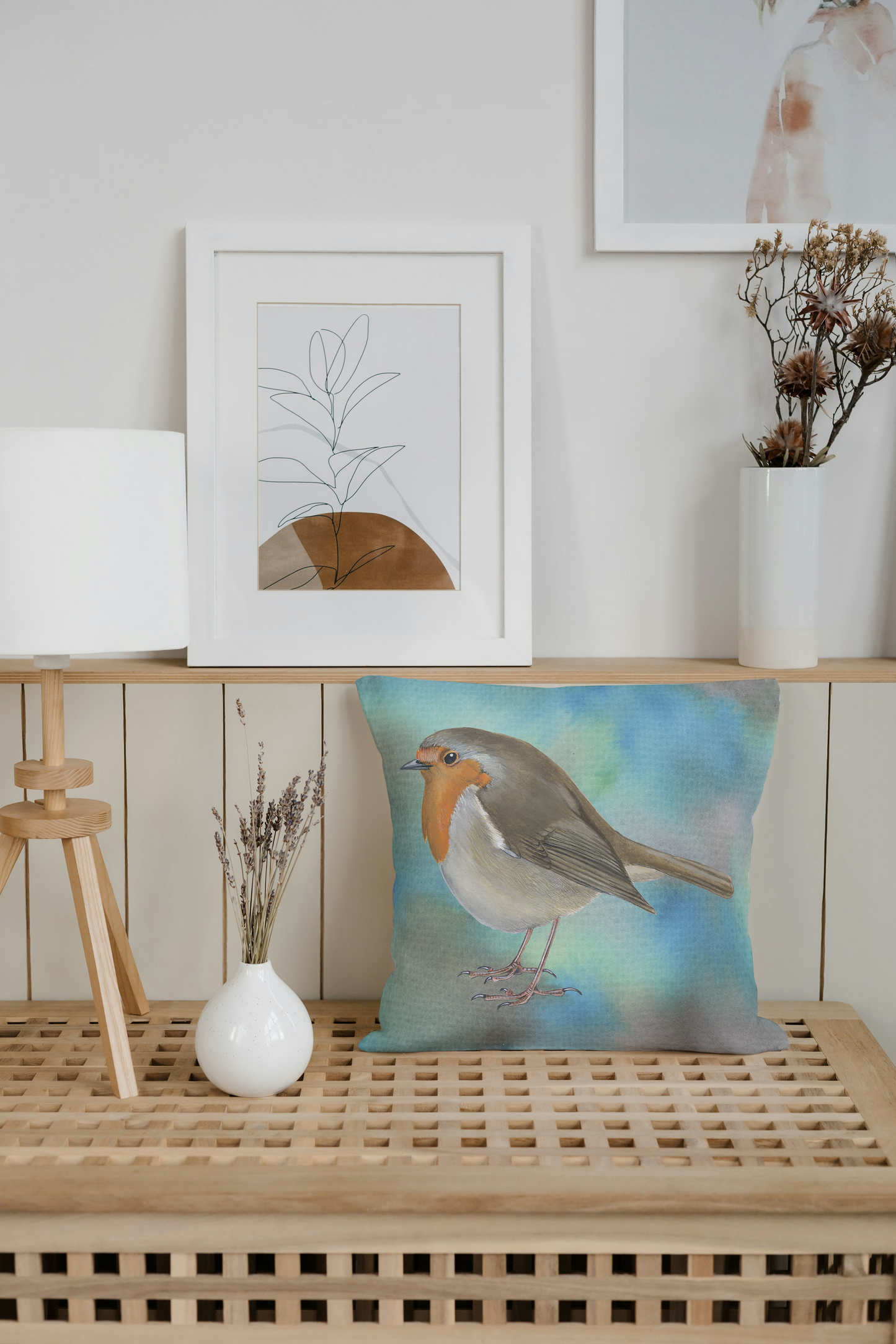 Kussen "Roodborst"