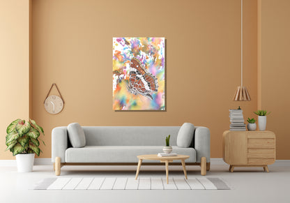 Wanddecoratie "Landkaartje | Explosie van kleur"