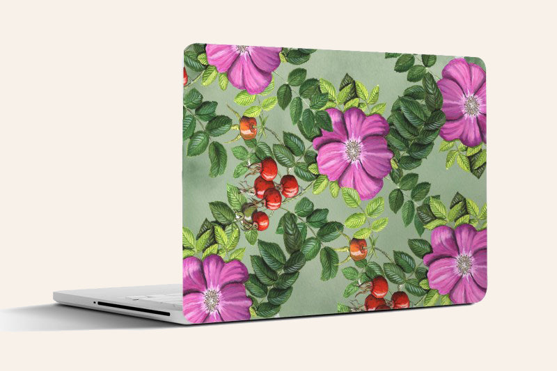 Laptopsticker "Rozenbottel - Vintage"
