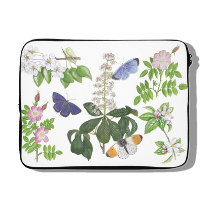 Laptophoes "Planten en haar vlinders"