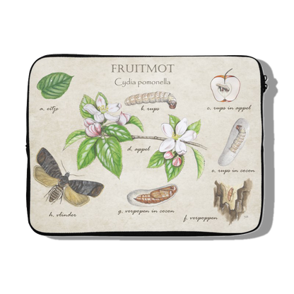 Laptophoes "Fruitmot, het leven van"
