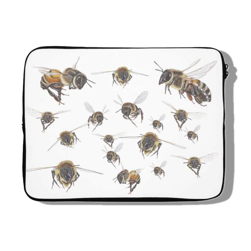 Laptophoes "Honingbijen in vlucht"