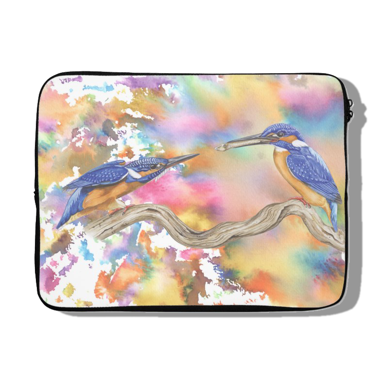 Laptophoes "IJsvogels | Een explosie van kleur"