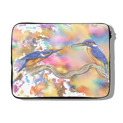Laptophoes "IJsvogels | Een explosie van kleur"