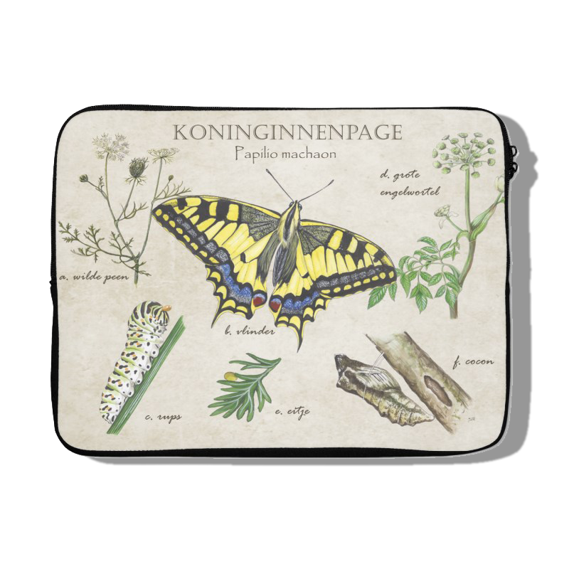 Laptophoes "Koninginnenpage, het leven van"