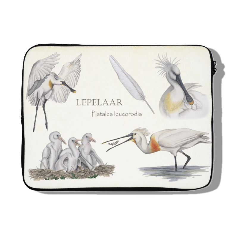 Laptophoes "Lepelaar, het leven van"