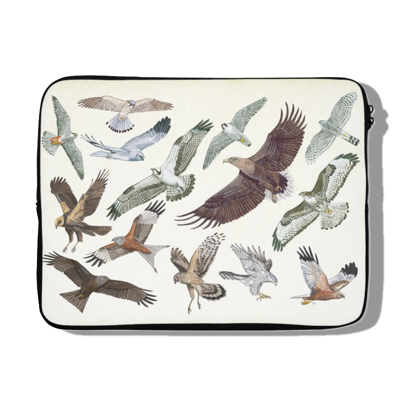 Laptophoes "Roofvogels in vlucht"