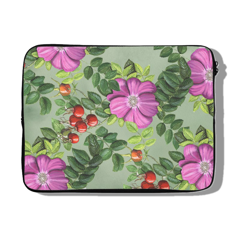 Laptophoes "Rozenbottel vintage"