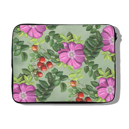 Laptophoes "Rozenbottel vintage"