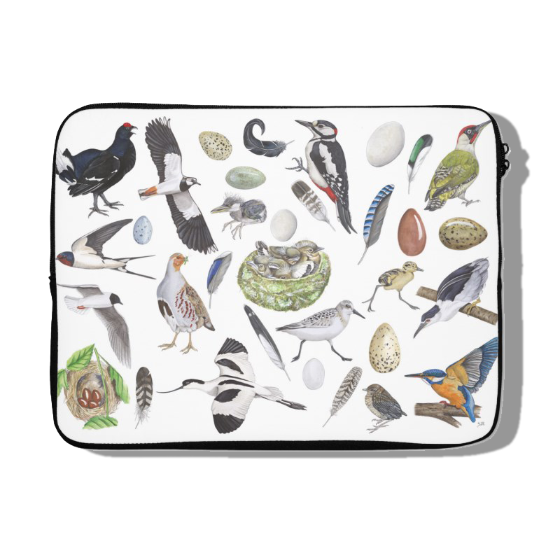 Laptophoes "Vogels, het leven van"