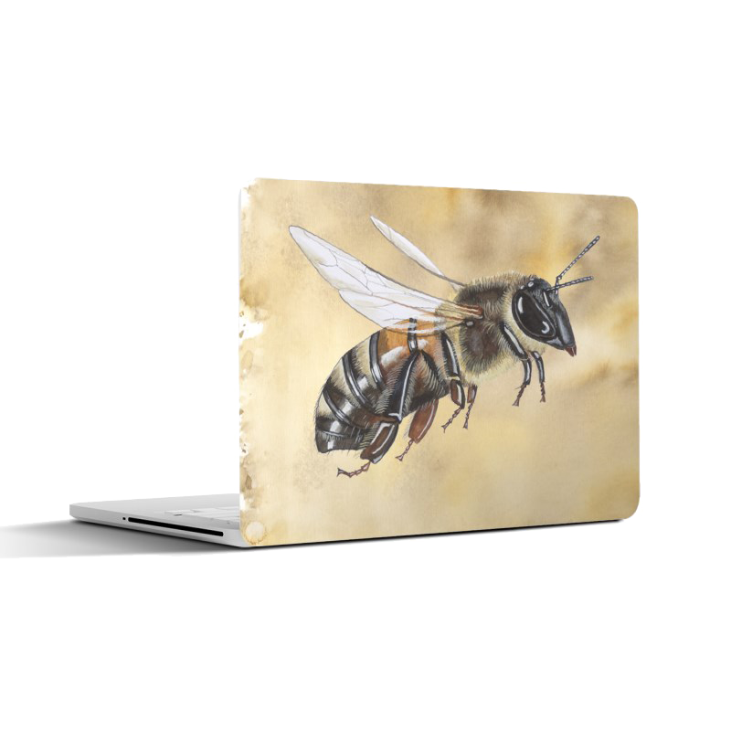 Laptopsticker "Honingbij in vlucht"