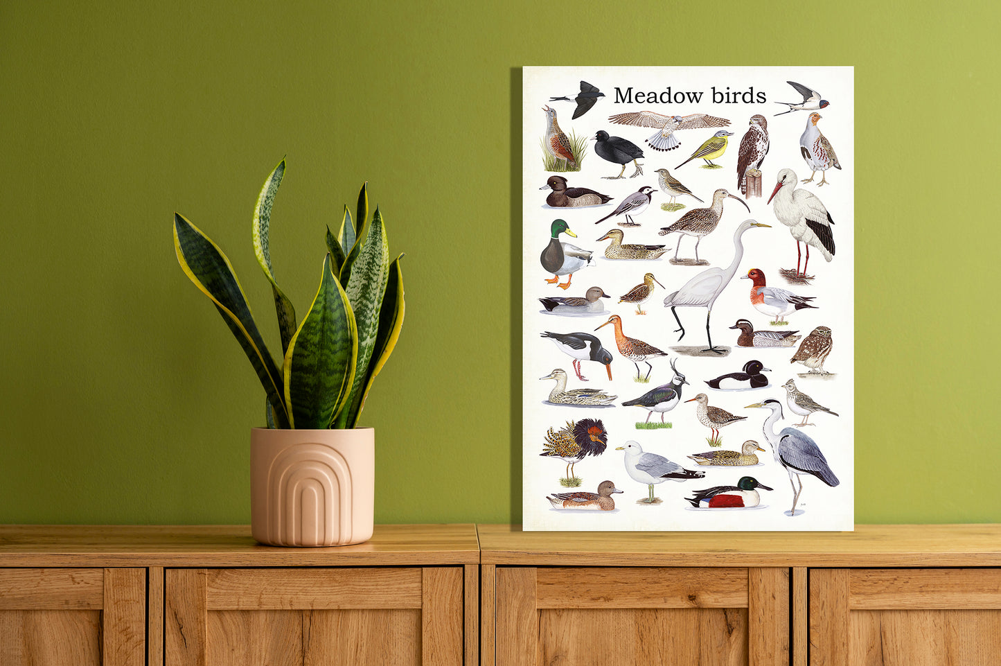 Wanddecoratie "Meadow Birds"