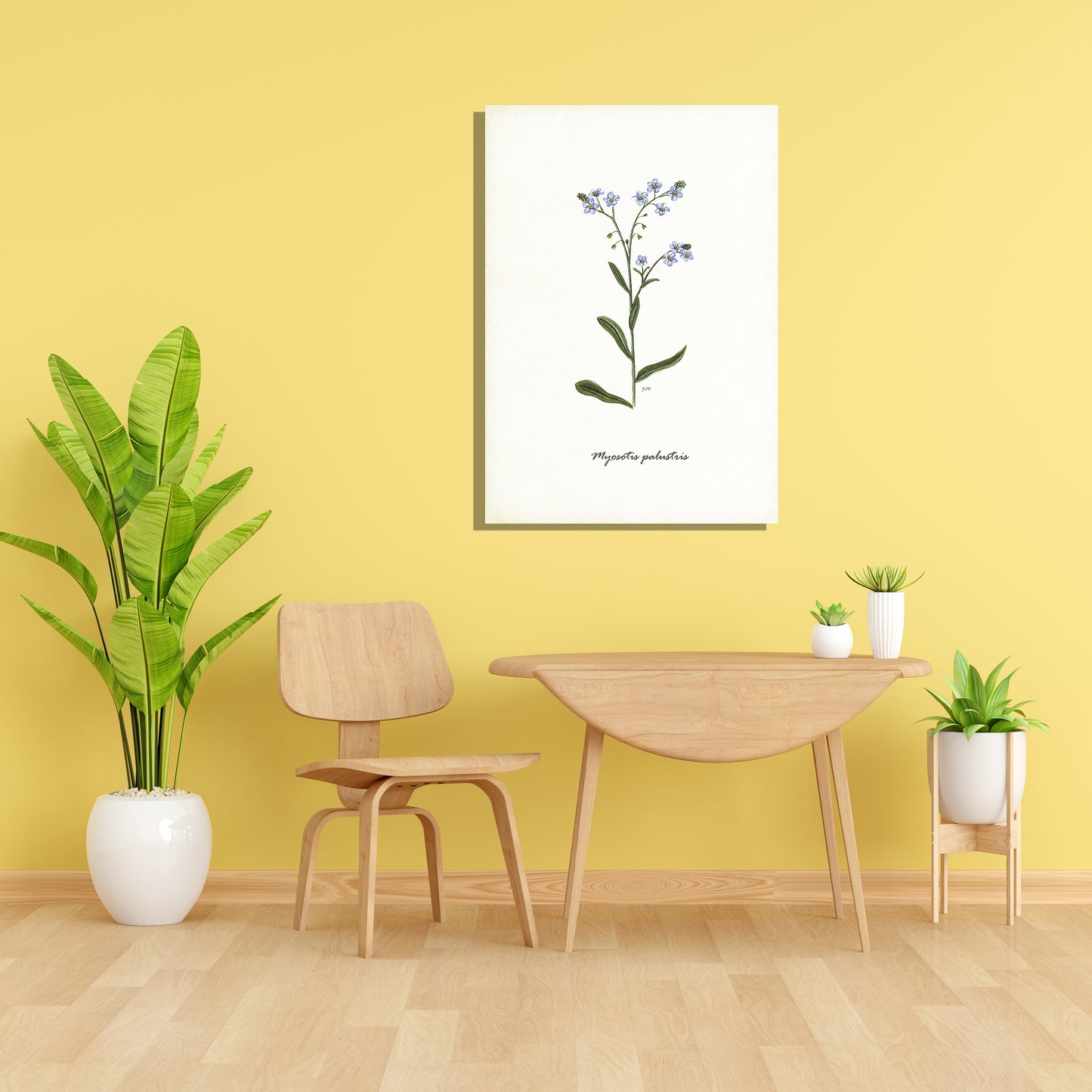 Wanddecoratie "Moerasvergeet-mij-nietje"