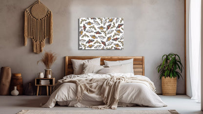 Wanddecoratie "Nachtvlinders op doek"