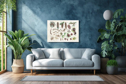 Wanddecoratie "Noten en zaden"