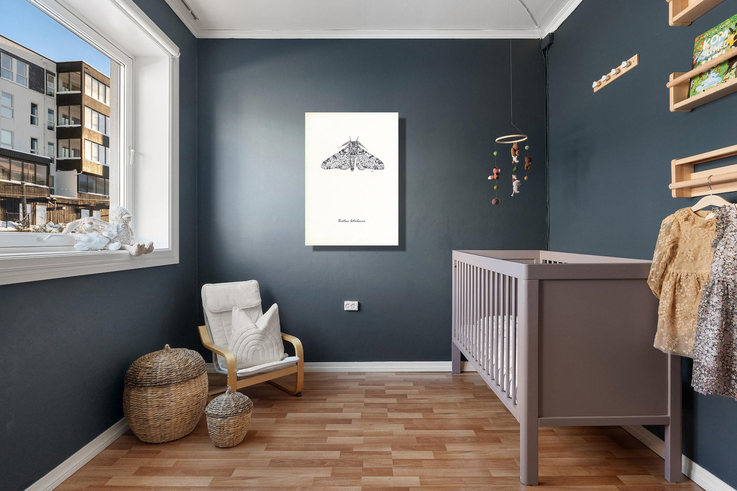 Wanddecoratie "Peper en zoutvlinder"