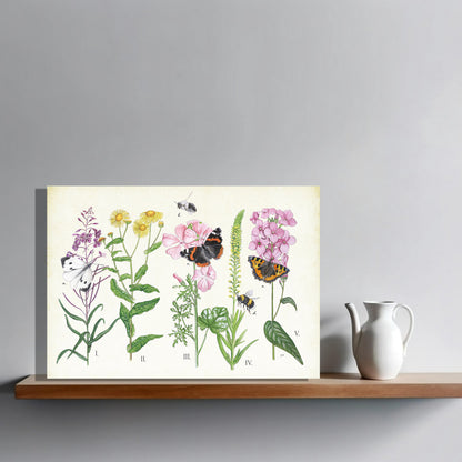 Wanddecoratie "Planten en haar insecten"