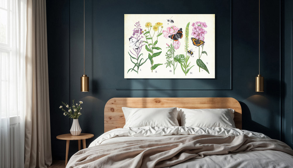 Wanddecoratie "Planten en haar insecten"