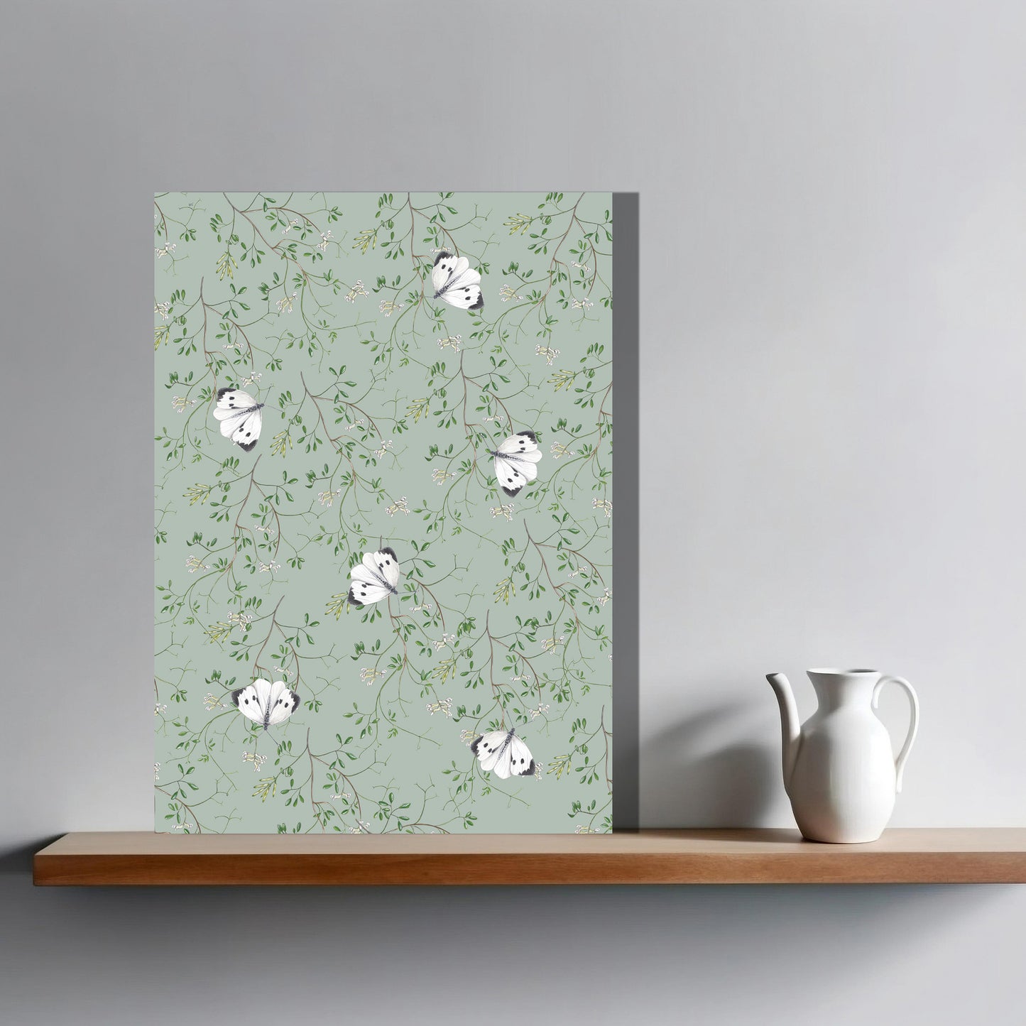 Wanddecoratie "Rankende helmbloem"