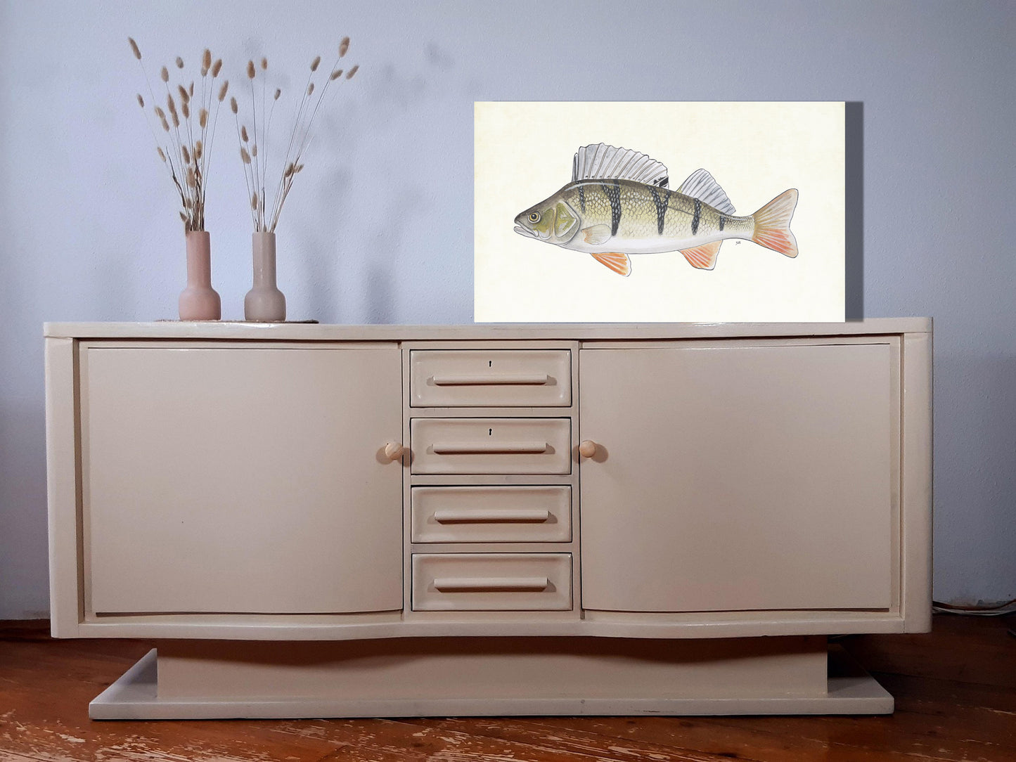 Wanddecoratie "Rode baars"