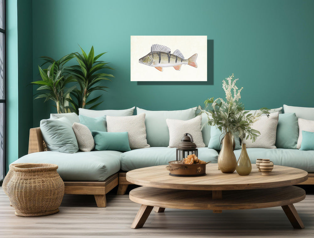 Wanddecoratie "Rode baars"