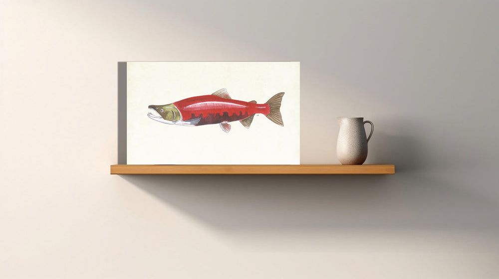 Wanddecoratie "Rode zalm"