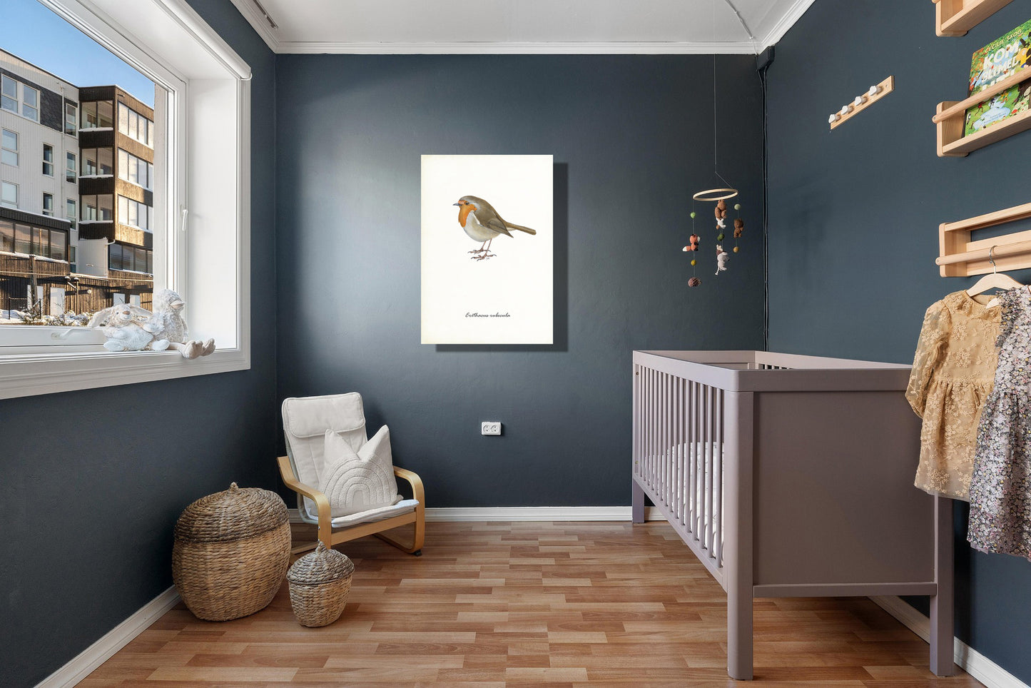 Wanddecoratie "Roodborst"
