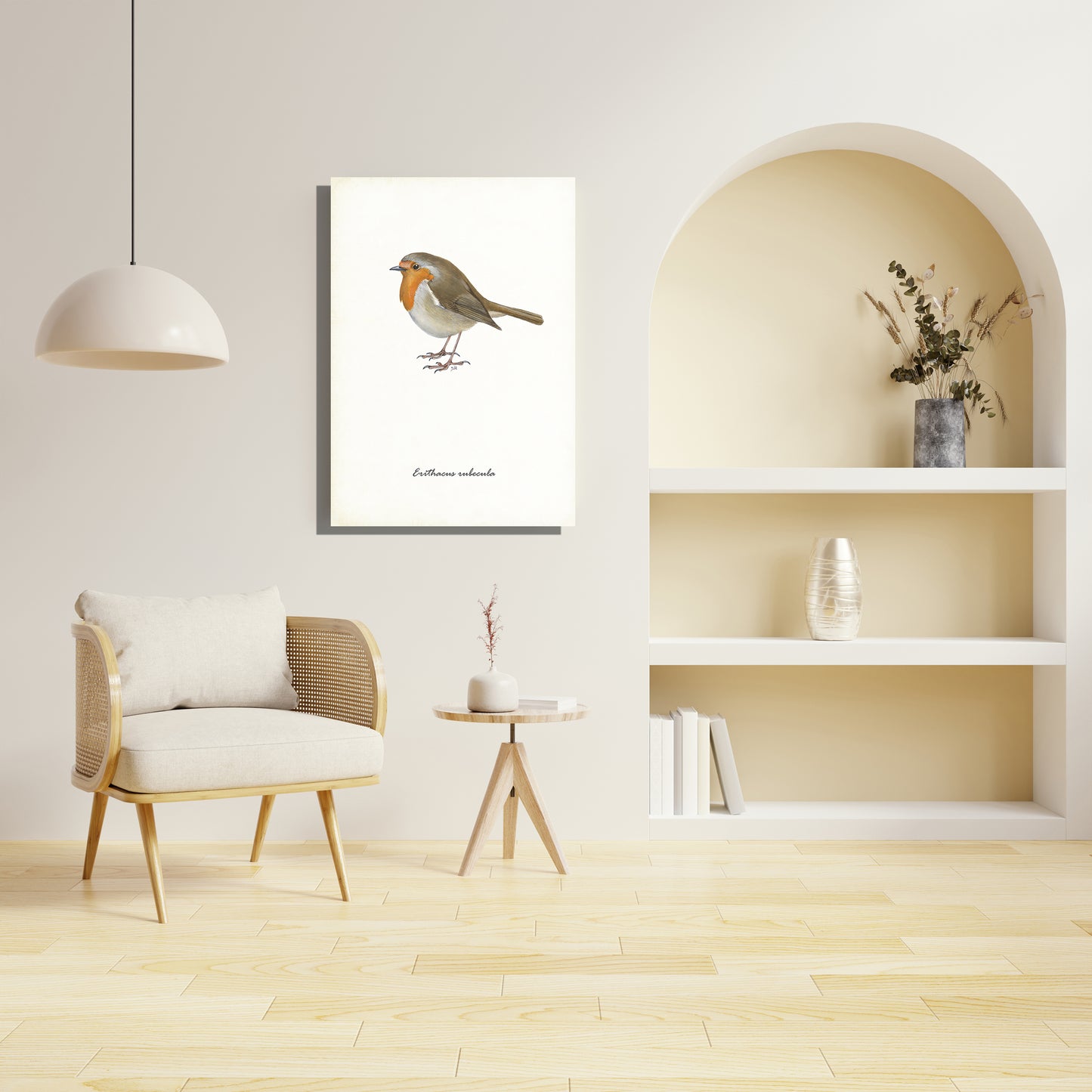 Wanddecoratie "Roodborst"