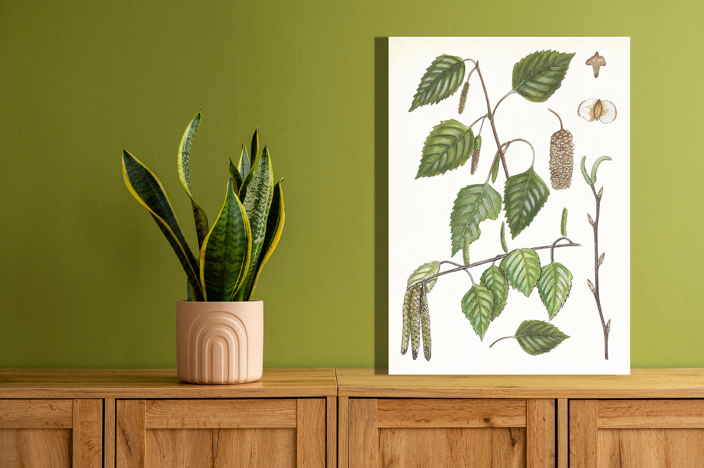 Wanddecoratie "Ruwe berk, het leven van"
