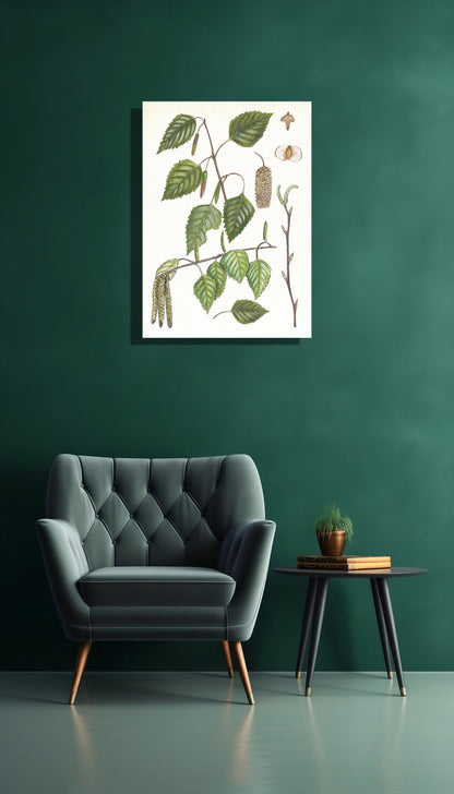 Wanddecoratie "Ruwe berk, het leven van"