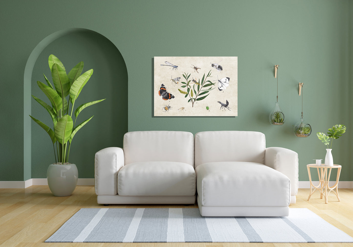 Wanddecoratie "Schietwilg en haar insecten"