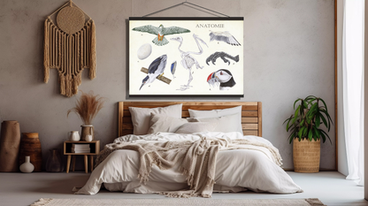 Schoolplaat "Anatomie Birds"