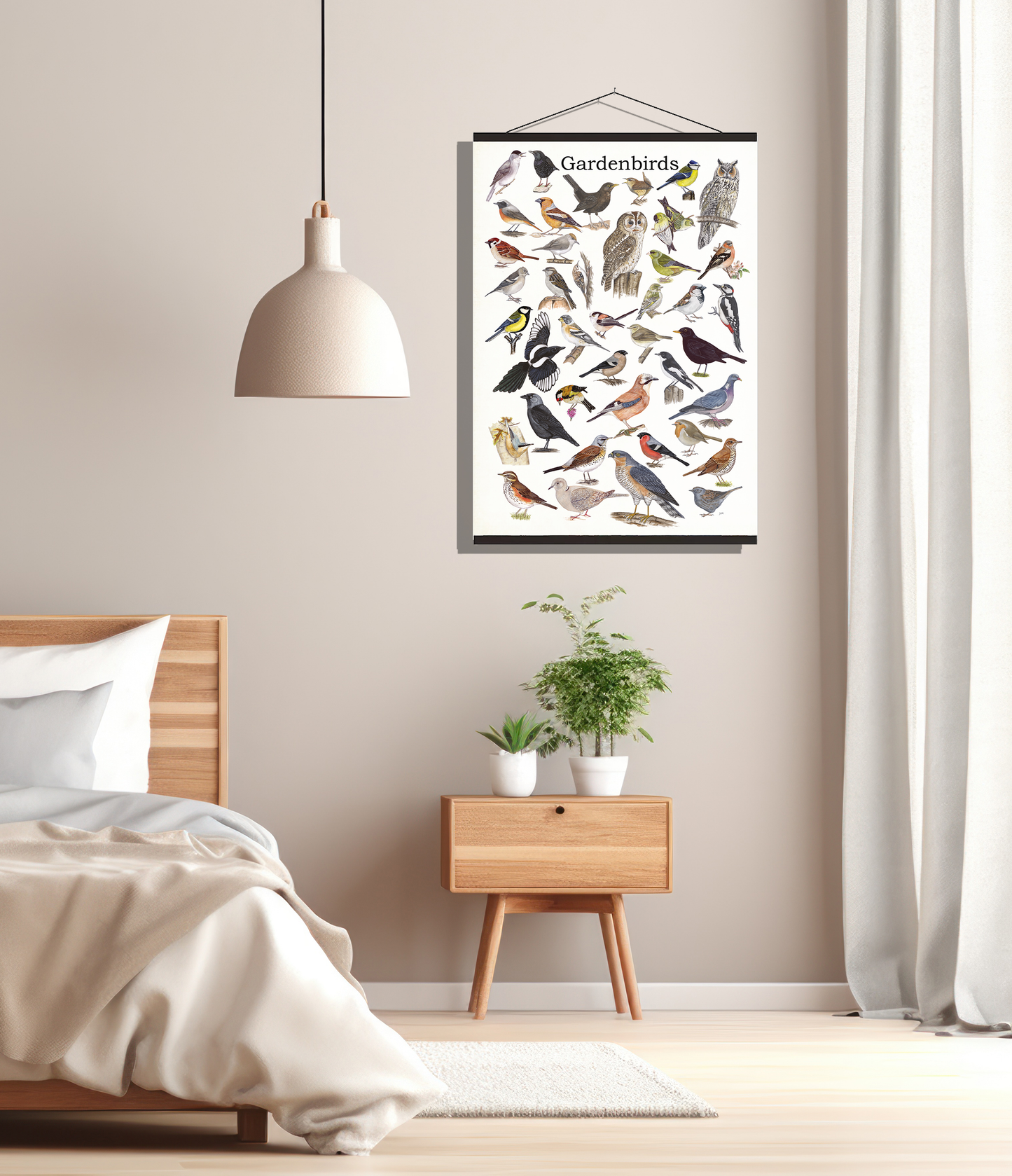 Schoolplaat "Gardenbirds"