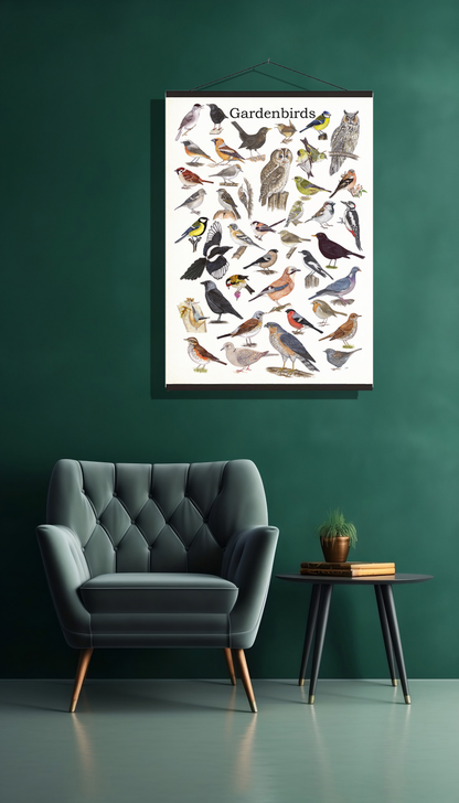Schoolplaat "Gardenbirds"