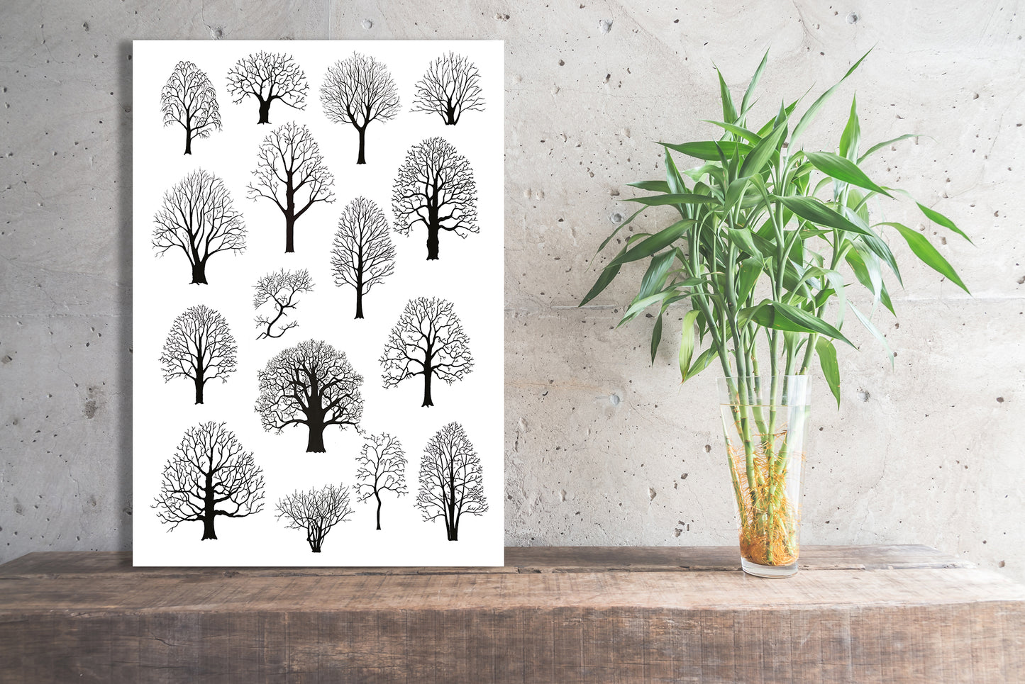 Wanddecoratie "Boomsilhouetten"