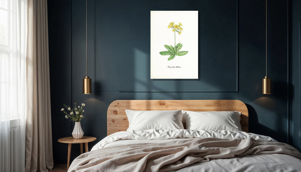 Wanddecoratie "Slanke sleutelbloem"
