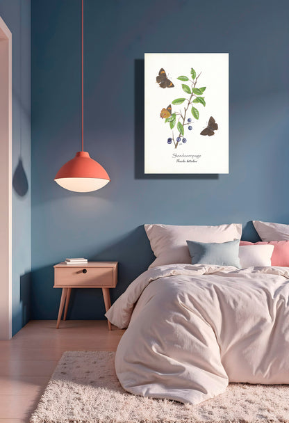Wanddecoratie "Sleedoornpage"