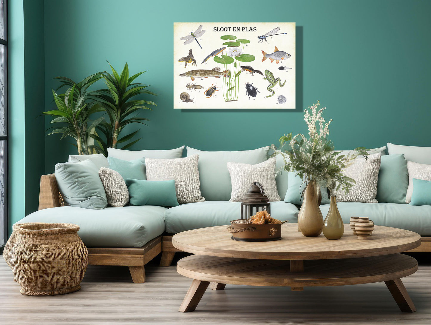 Wanddecoratie "Sloot en plas"