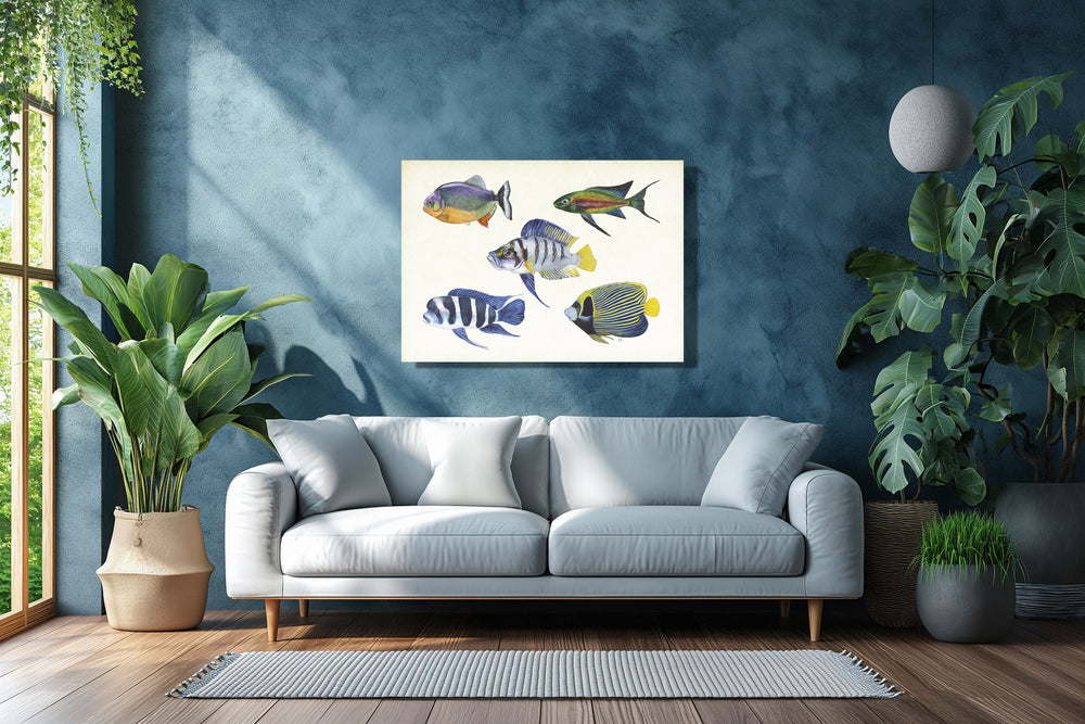 Wanddecoratie "Tropische vissen"