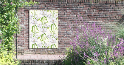 Tuinposter "Witte lelies"