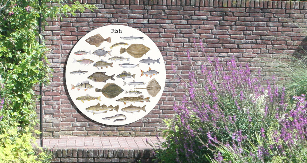 Tuinposter Cirkel "Fish"