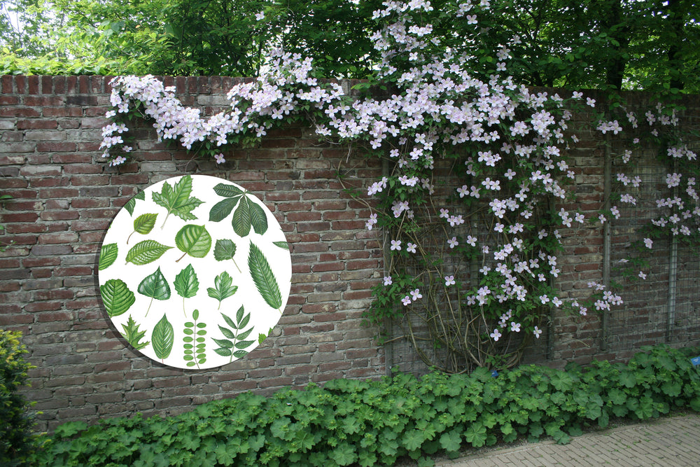 Tuinposter Cirkel "Bladeren 2"