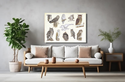 Wanddecoratie "Uilen"