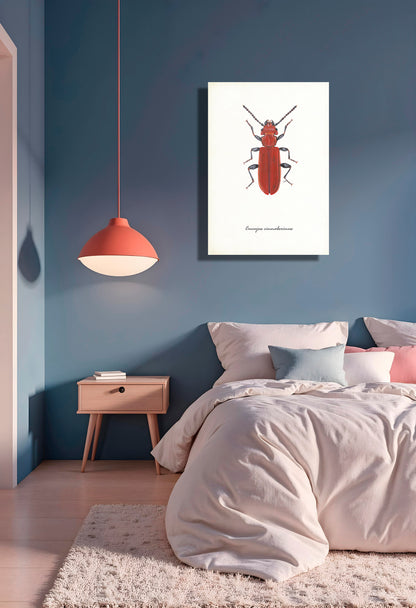 Wanddecoratie "Vermiljoenkever"