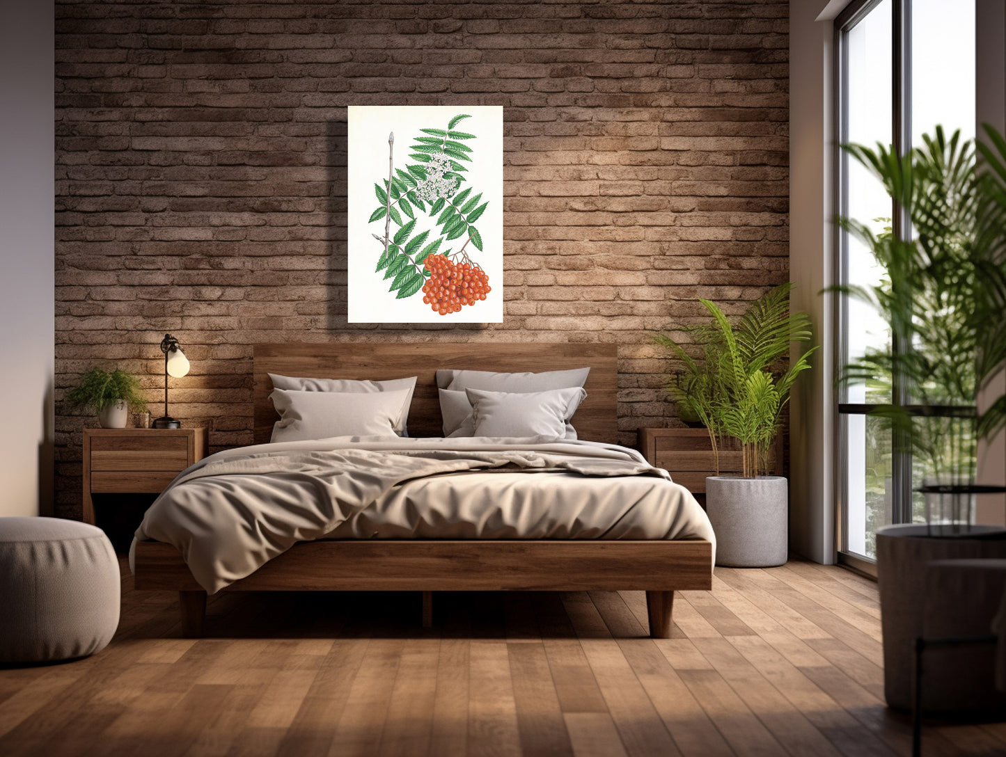 Wanddecoratie "Wilde lijsterbes, het leven van"