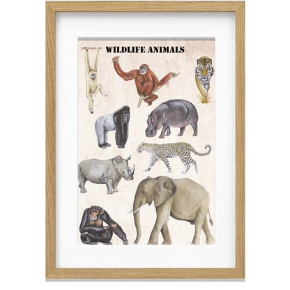 Ingelijst "Wildlife Animals"
