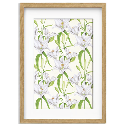 Ingelijst "Witte lelies"