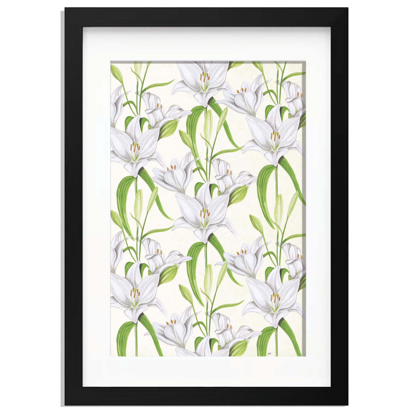 Ingelijst "Witte lelies"