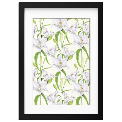 Ingelijst "Witte lelies"