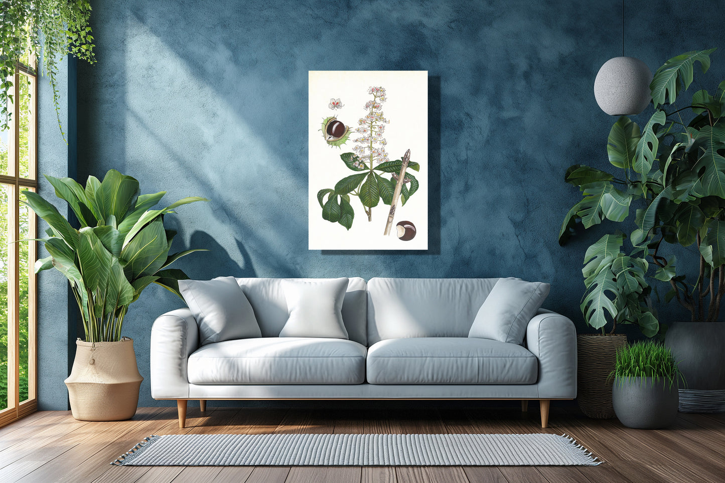 Wanddecoratie "Witte paardenkastanje, het leven van"